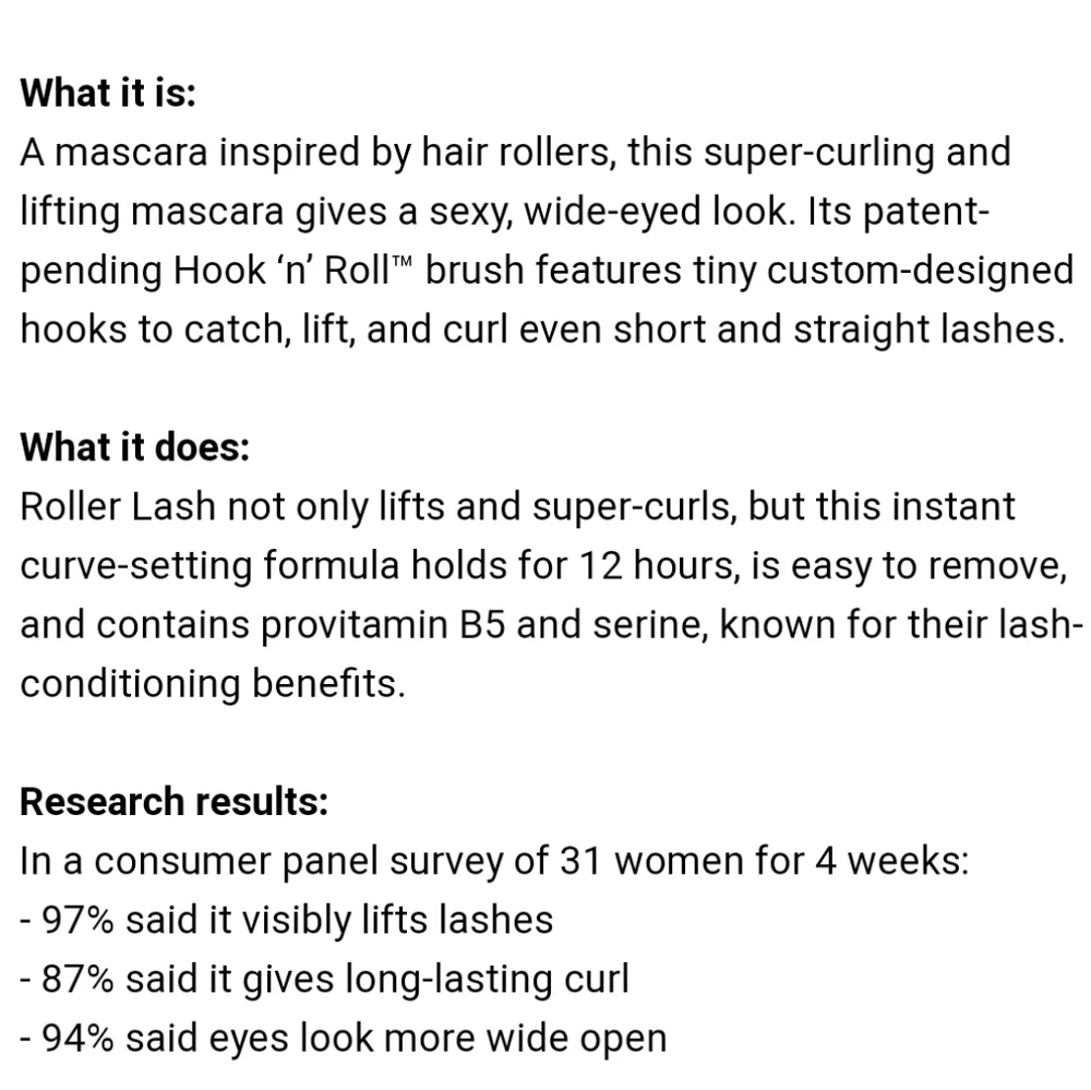 BENEFIT ROLLER LASH SUPER-CURLING & LIFTING MASCARA.